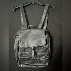 Covington Charcoal Leather Backpack
